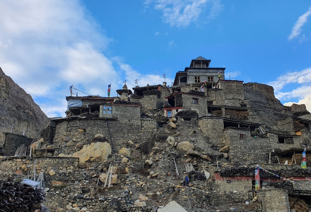 Nördlichster Punkt im Nar-Phu Tal: Phu (4.080 m)